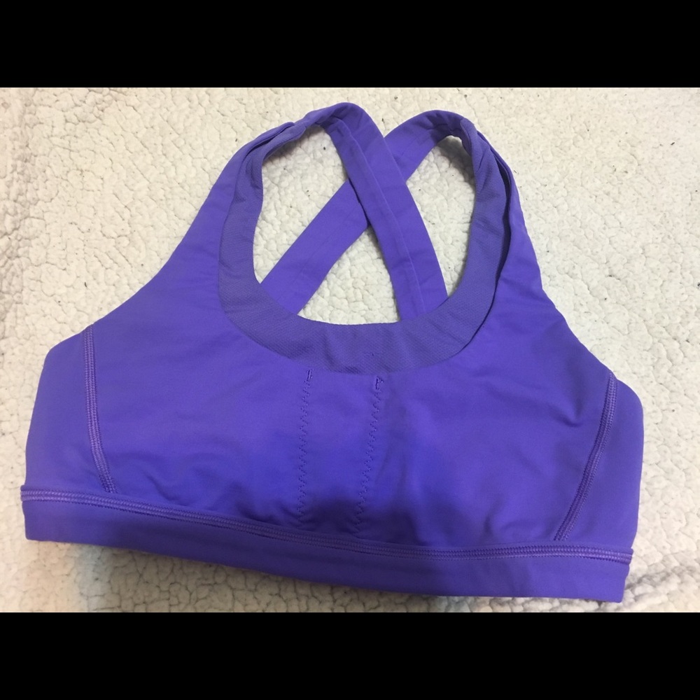 Lululemon purple stuff your bra sports bra Size 6